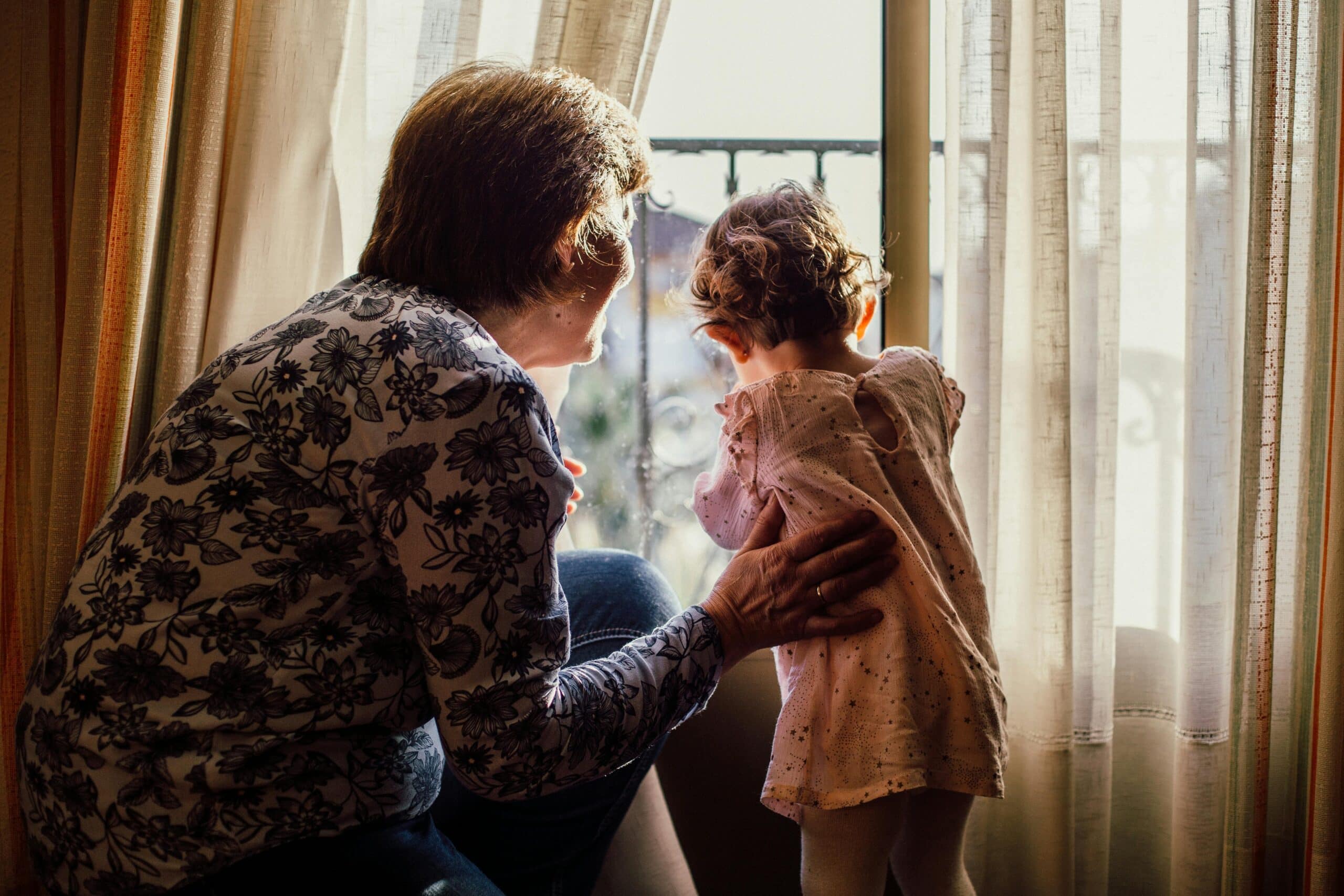 Grandparent with granddaughter representing an overview of the parent and grandparent program and updates